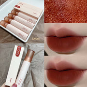 Mist Matte Lip Mud Frosted Small Tube Air Velvet Matte Easy To Pigment Facial Lipstick